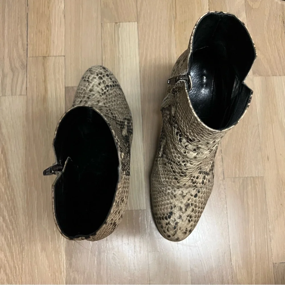 Maje Embossed Python Booties - Picture 6 of 8